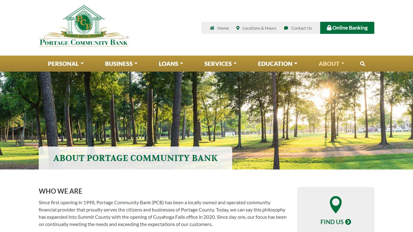 About Portage Community Bank | Portage Community Bank | Cuyahoga Falls ...
